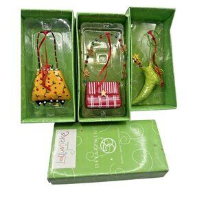 Lollysticks Department 56 Christmas‎ Ornaments Set Of 3 Shoe Handbag Boot Tree